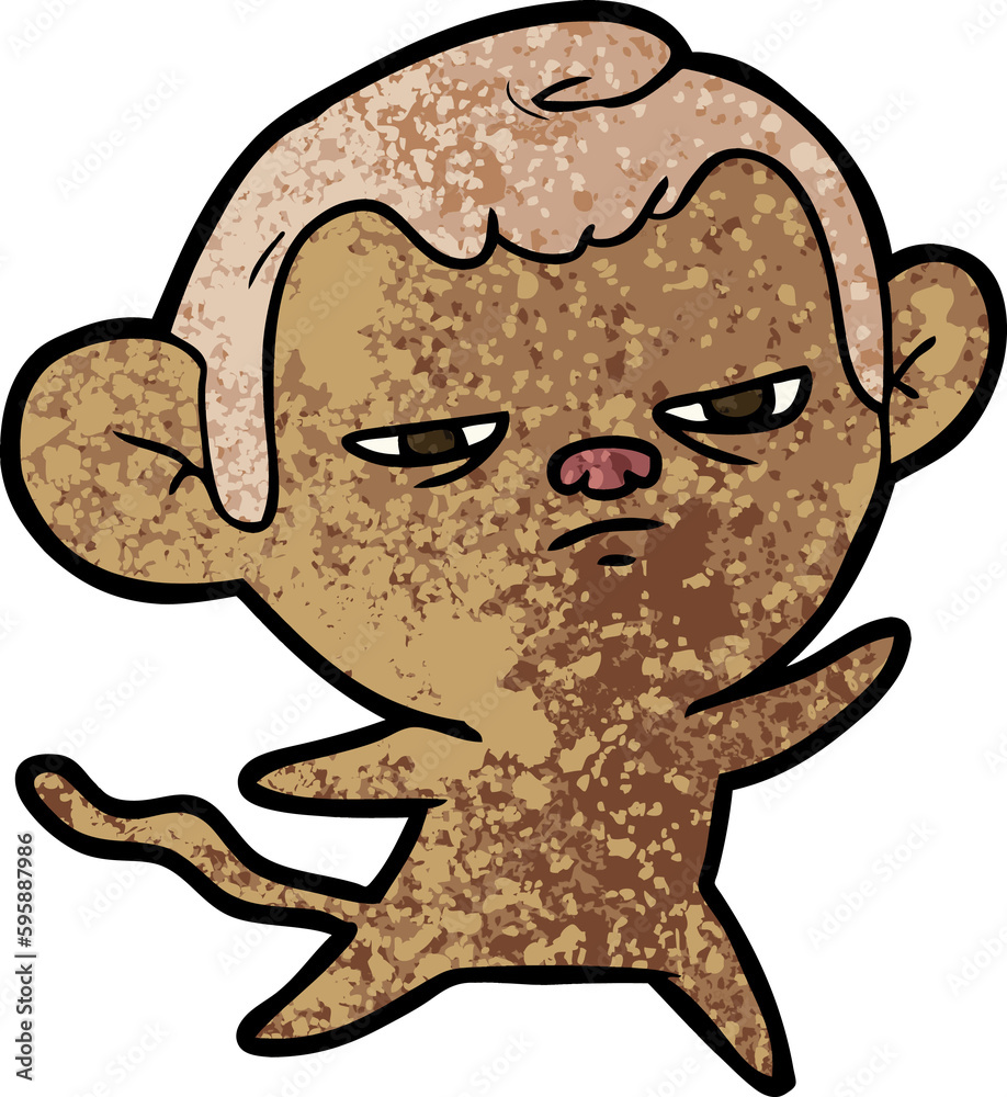 cartoon annoyed monkey cartoon annoyed monkey
