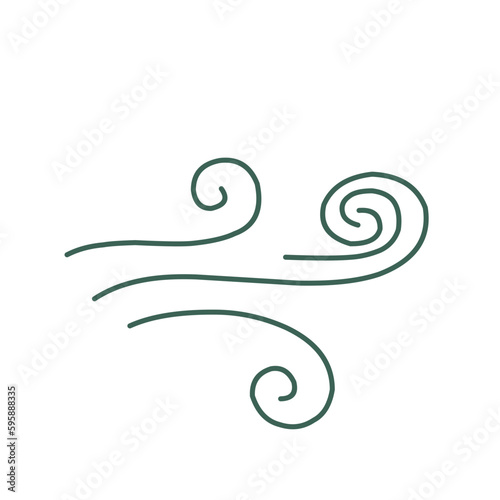 Wind blow line icon
