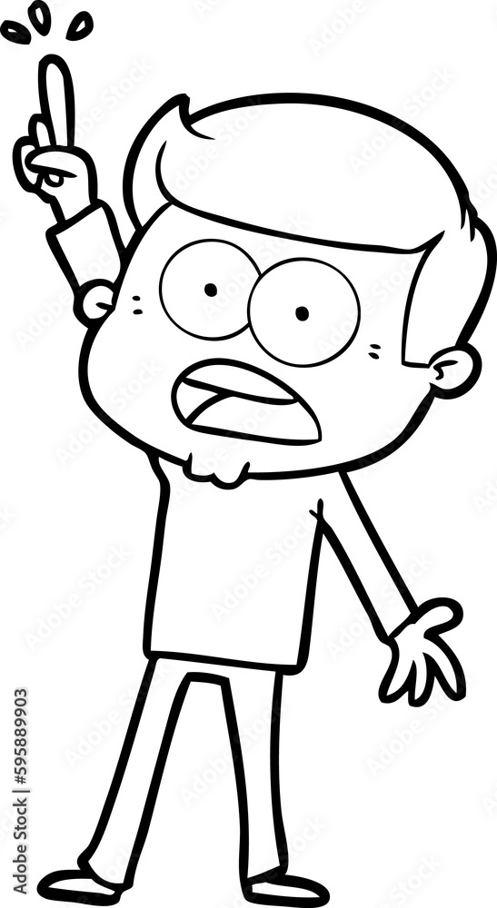 cartoon shocked man