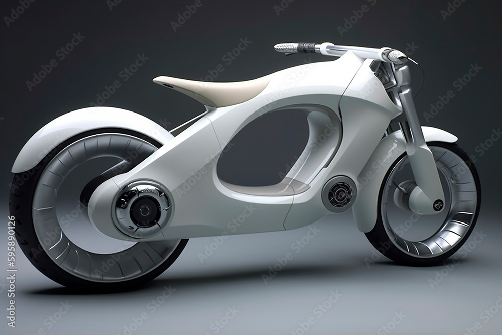 generative ai illustration of futuristic hyper modern electric bike