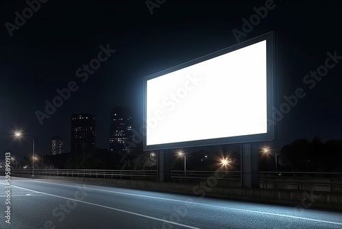 A versatile digital billboard mockup for showcasing product ads, with customizable design and high visual impact. Perfect for digital marketing and advertising campaigns. Generative AI