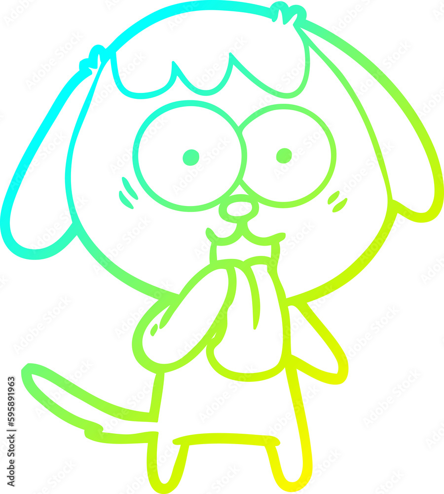 cold gradient line drawing of a cute cartoon dog cold gradient line drawing of a cute cartoon dog