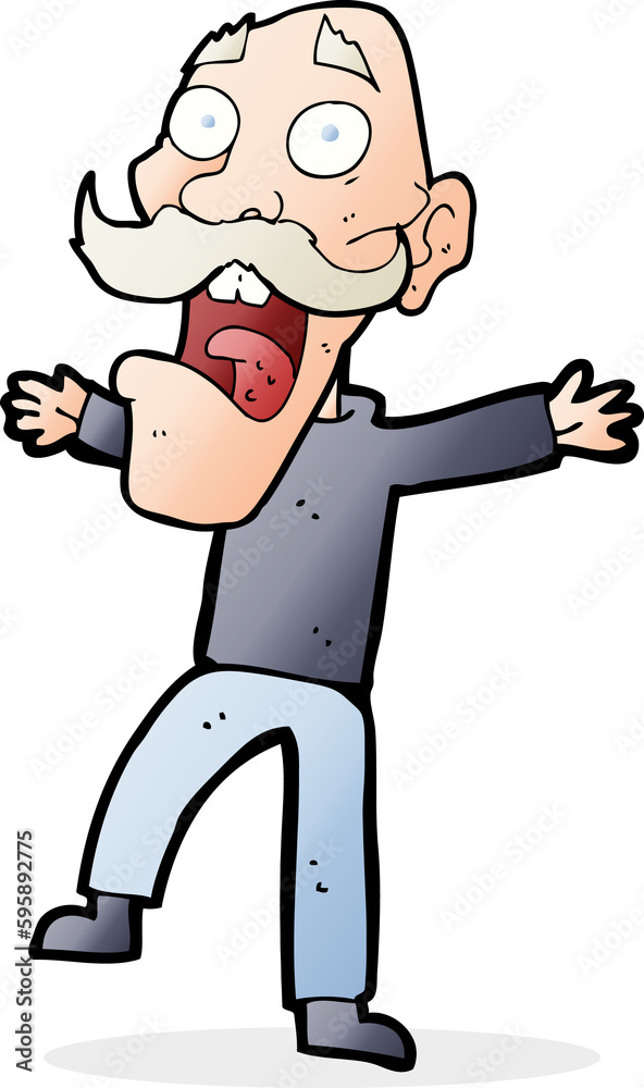cartoon shocked old man cartoon shocked old man