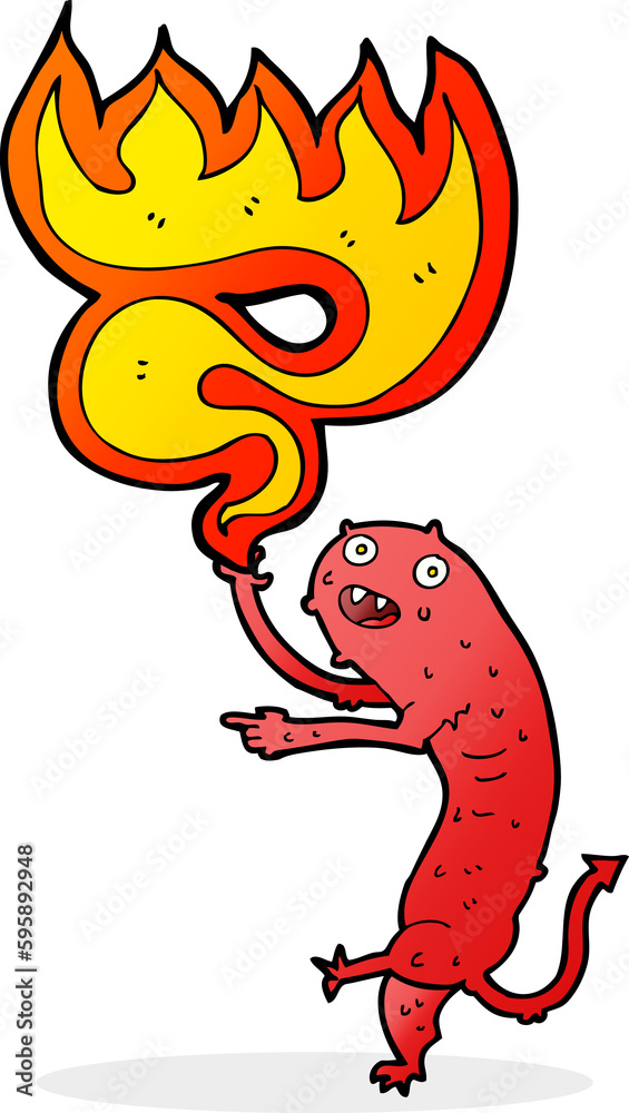 Fototapeta premium cartoon gross little monster