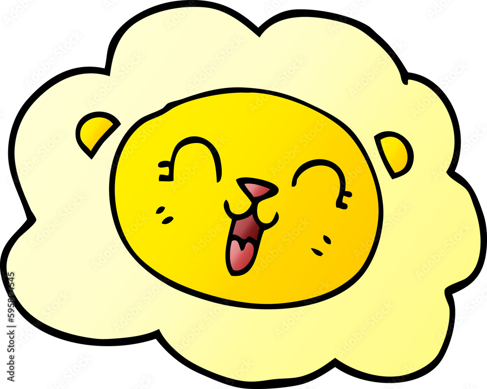 cartoon doodle happy lion cartoon doodle happy lion