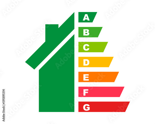 Energy efficiency house. Energy efficiency of housing. Eco house. Vector illustration.