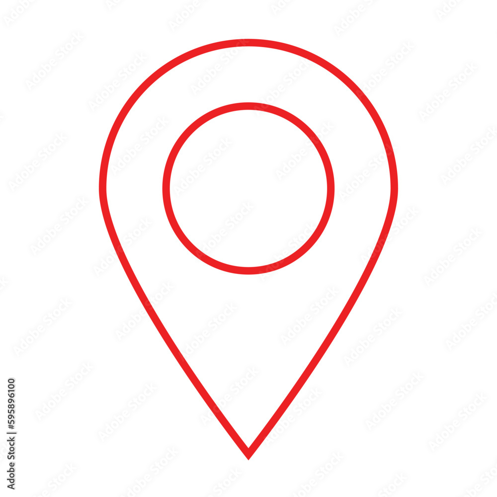 Outline location Outline location icon. Vector illustration isolated on white backgroundicon Outline location Outline location icon. Vector illustration isolated on white backgroundicon