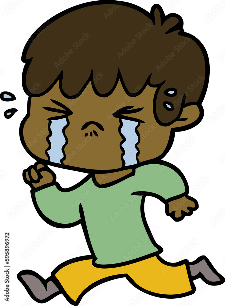 cartoon boy crying