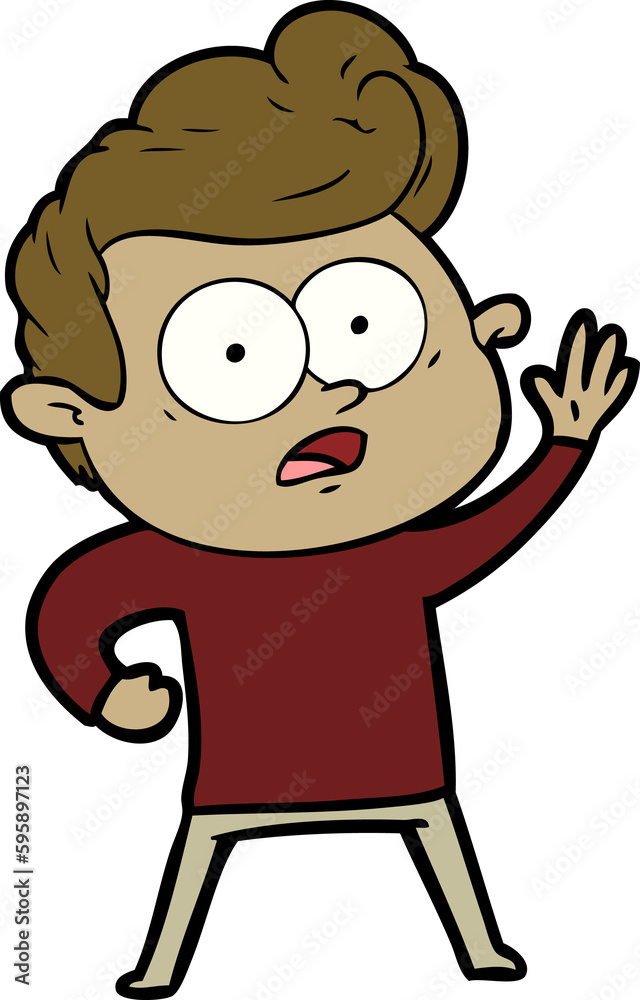 Obraz premium cartoon staring man