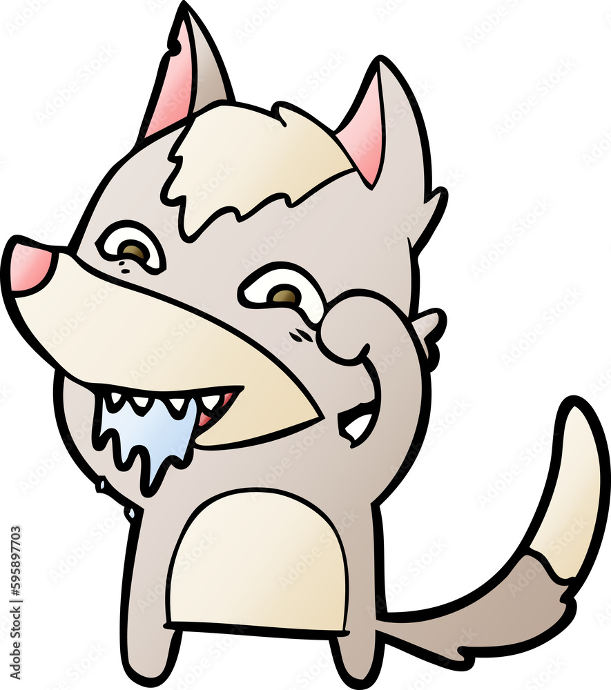 cartoon hungry wolf cartoon hungry wolf