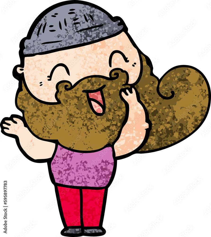 happy bearded man
