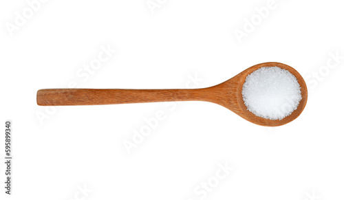sugar in wooden  spoon on transparent png
