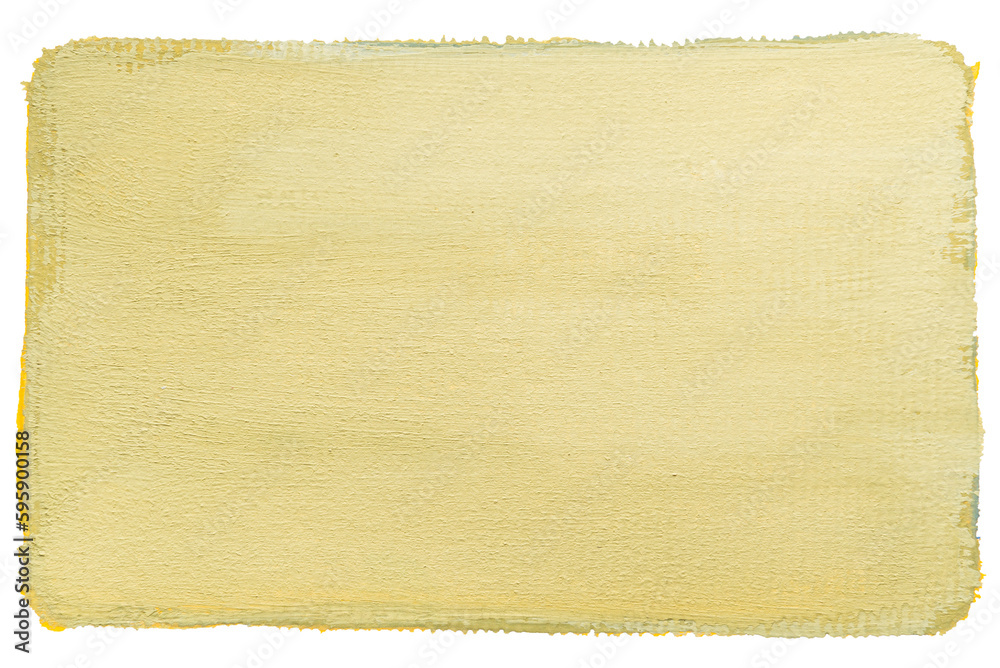 Fototapeta premium Cutout Yellow mustard brush texture.