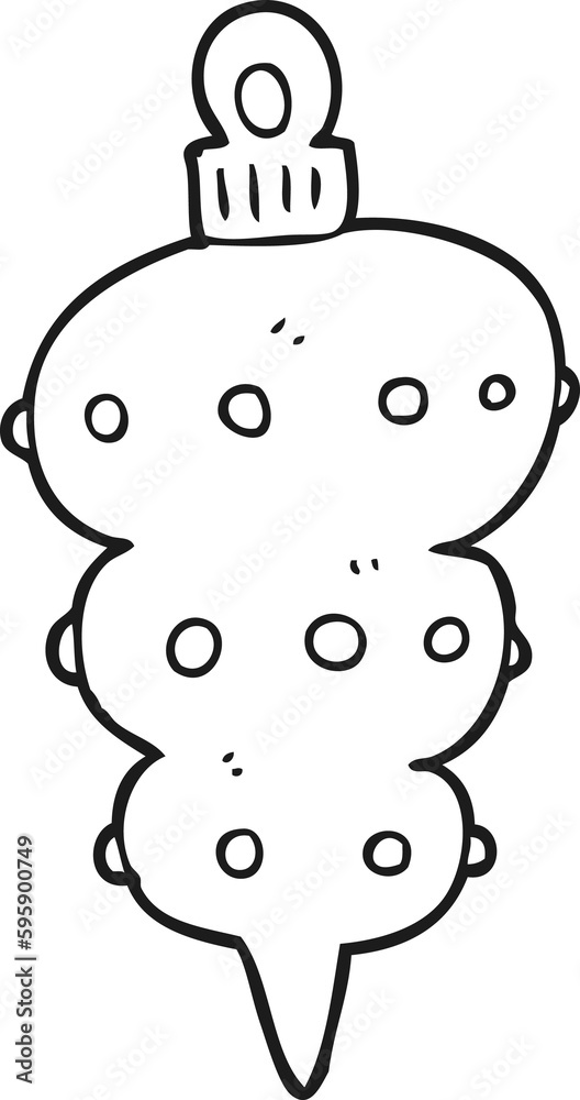 freehand drawn black and white cartoon christmas decoration freehand drawn black and white cartoon christmas decoration