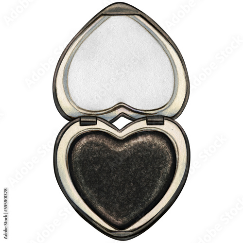 Watercolor heart shaped eyeshadow