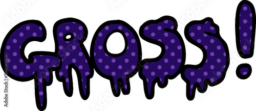 cartoon doodle font gross