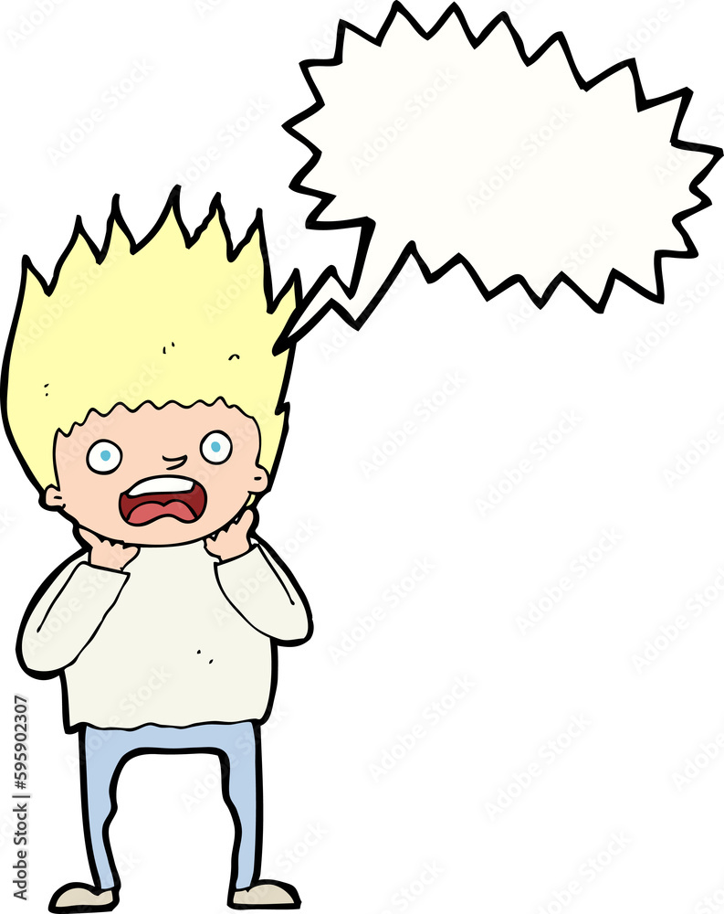 cartoon man panicking with speech bubble cartoon man panicking with speech bubble
