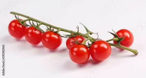 Red cherry tomatoes on a twig