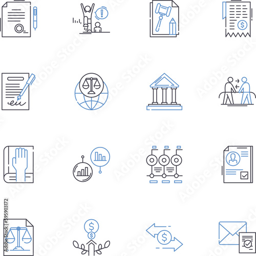 Gender studies line icons collection. Equality, Feminism, Masculinity, Stereotypes, Intersectionality, Sexuality, Patriarchy vector and linear illustration. Empowerment,Identity,Bias outline signs set