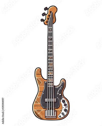 Playing guitar strings creates musical notes