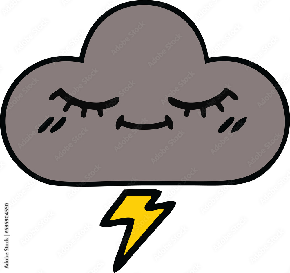 cute cartoon of a storm cloud cute cartoon of a storm cloud