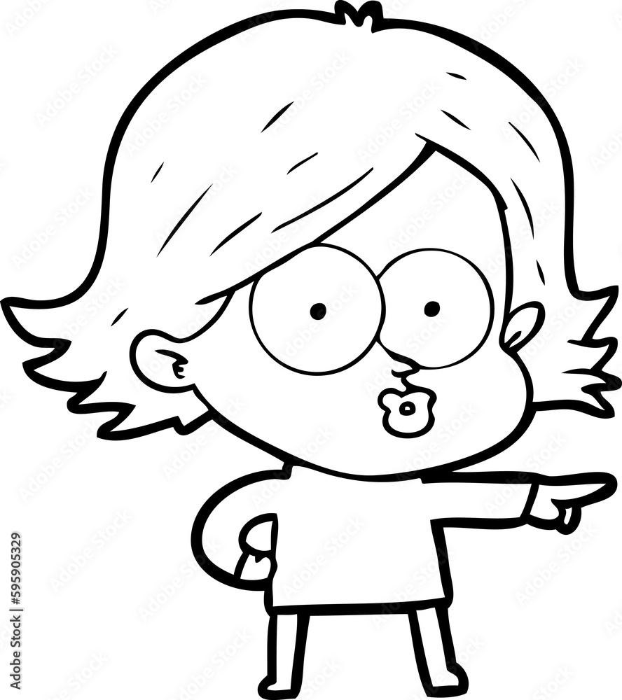 cartoon girl pouting cartoon girl pouting