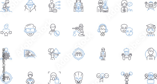 Replicas line icons collection. Duplicates Cls Fakes Imitations Copies Counterfeits Mimics Reproductions Twins Knockoffs Mirrors Doubles Repeats Recreations Simulations Reflections Echoes Matches