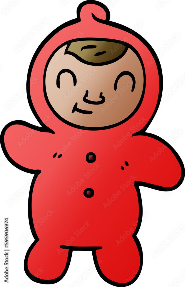 Fototapeta premium cartoon doodle human baby