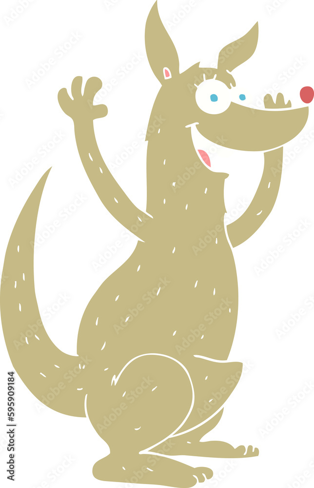 flat color illustration of kangaroo flat color illustration of kangaroo