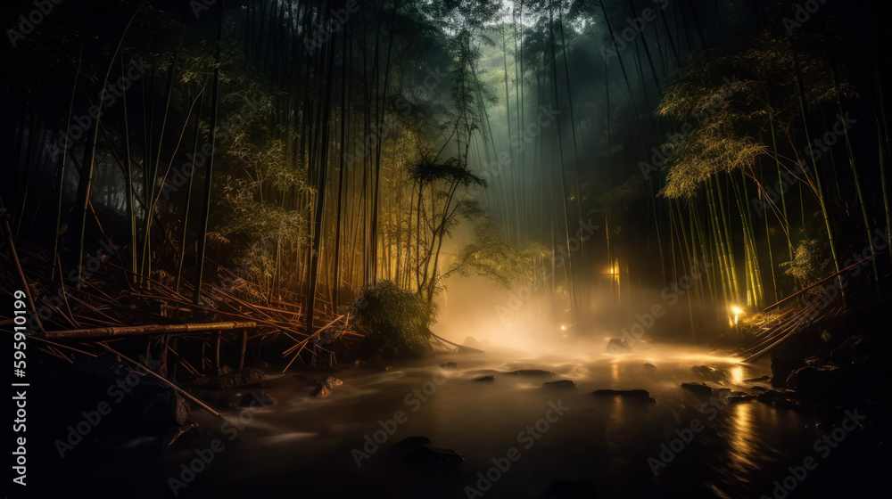 Fototapeta premium fountain at night