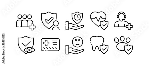 Medicine. Line icon, black, medical examination. Vector icons