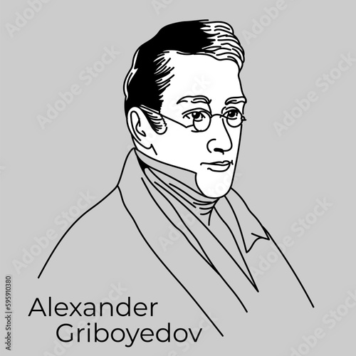 Alexander Griboyedov was a Russian poet, prose writer, playwright, diplomat, linguist, historian, orientalist, pianist and composer. Vector