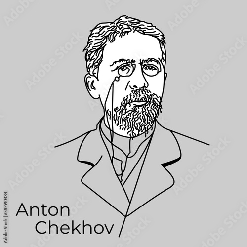 Anton Chekhov was a Russian writer, prose writer, playwright, publicist, physician, and philanthropic public figure. A classic of world literature. Vector