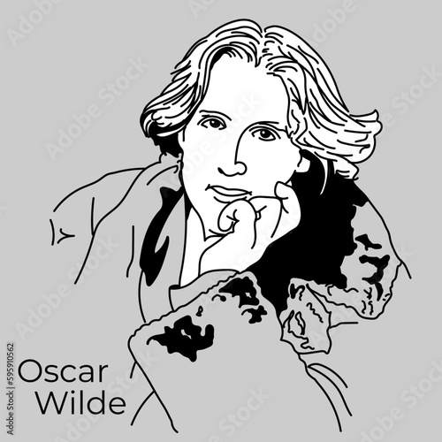 Oscar Wilde was an Irish writer and poet. One of the most famous playwrights of the late Victorian period, one of the key figures of aestheticism and European modernism. Vector.