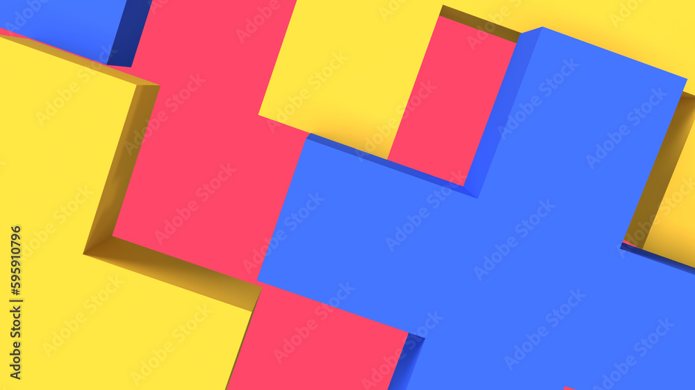 3D wallpaper of colorful shapes. Abstract, modern concept. 3D wallpaper of colorful shapes. Abstract, modern concept.