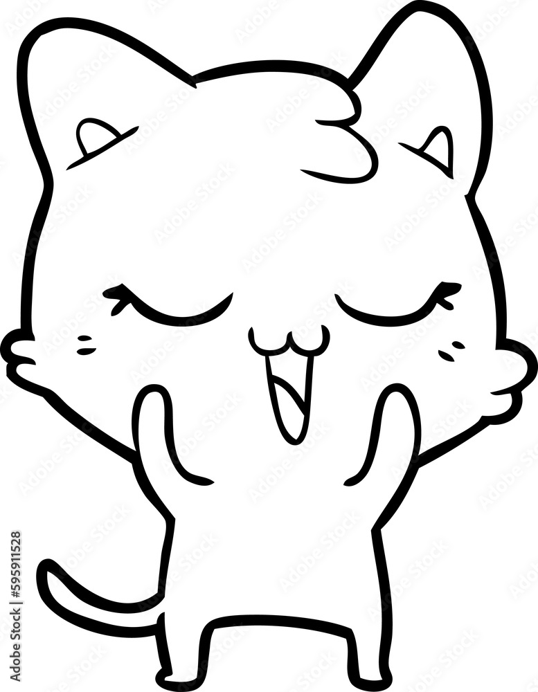 Obraz premium cartoon cat