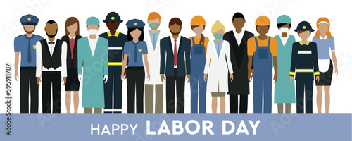 happy labor day 1 may worker different professional groups