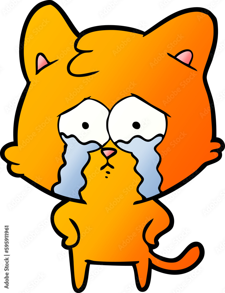 cartoon crying cat cartoon crying cat