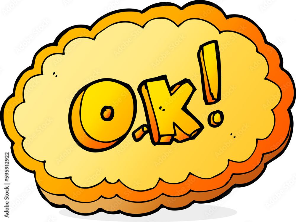 cartoon OK symbol cartoon OK symbol