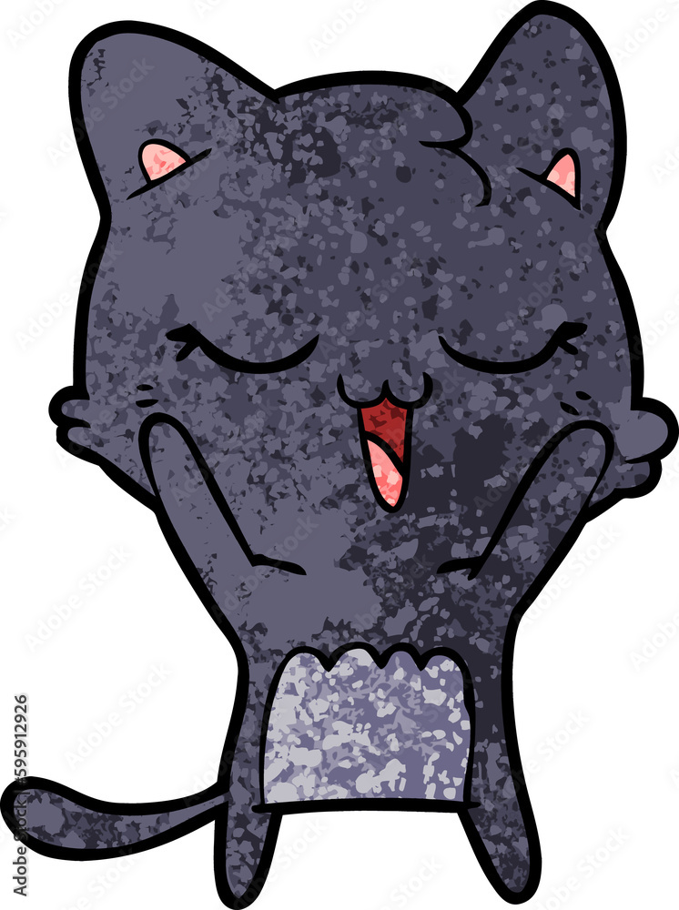 Obraz premium happy cartoon cat