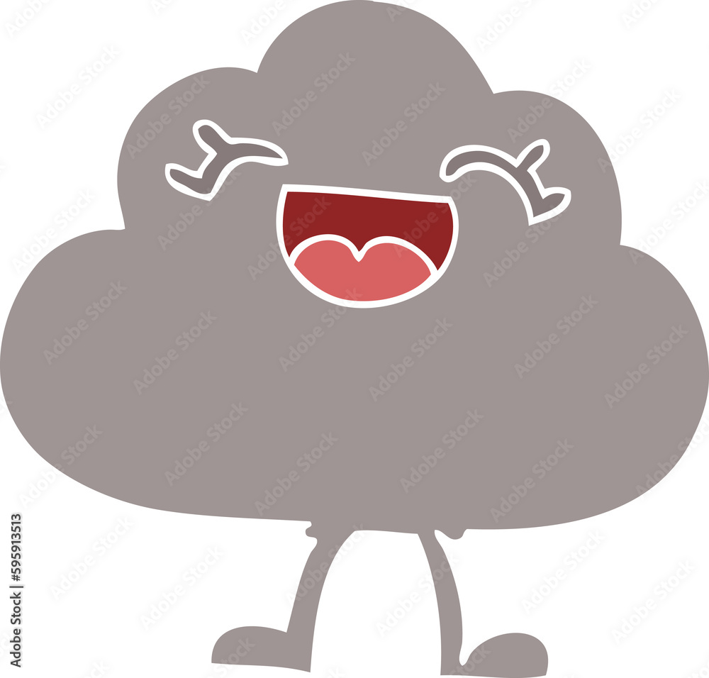 cartoon doodle happy grey cloud cartoon doodle happy grey cloud