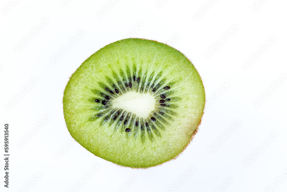 A cut kiwi isolated on a white background. Kiwi fruit isolated on a white background. A cut kiwi isolated on a white background. Kiwi fruit isolated on a white background.