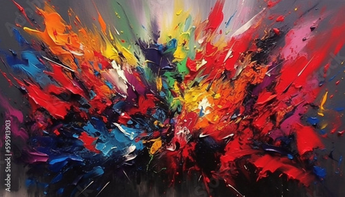 abstract multicolored background paint impressionism