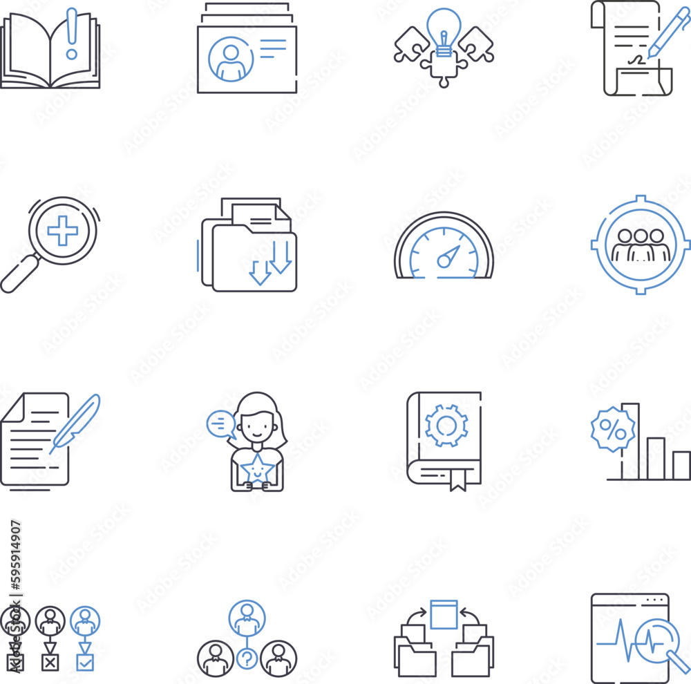 Advancement line icons collection. Progress, Improvement, Development, Growth, Innovation, Modernization, Upgrading vector and linear illustration. Enhancement,Advancement,Promotion outline signs set