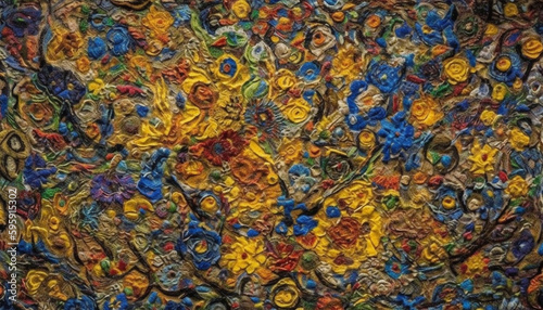 abstract multicolored background paint impressionism