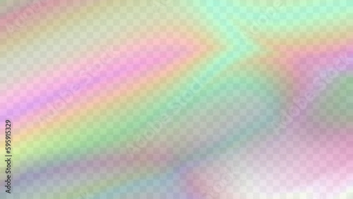Modern blurred gradient background in trendy retro 90s, 00s style. Y2K aesthetic. Rainbow light prism effect. Hologram reflection. Poster template for social media posts, sales promotion.