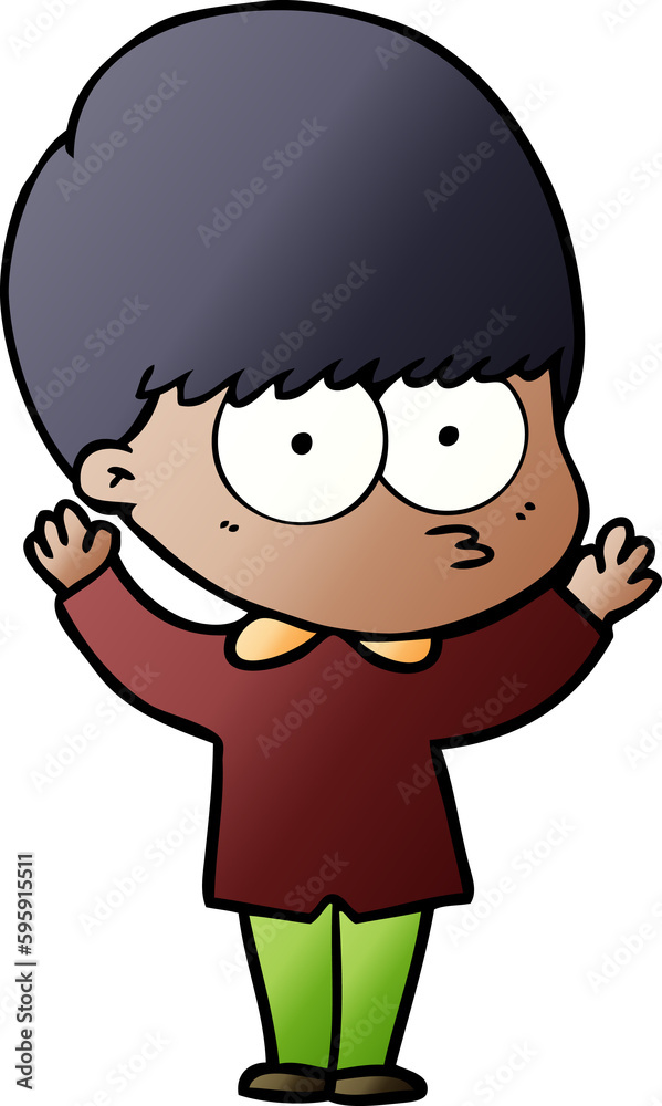 nervous cartoon boy nervous cartoon boy