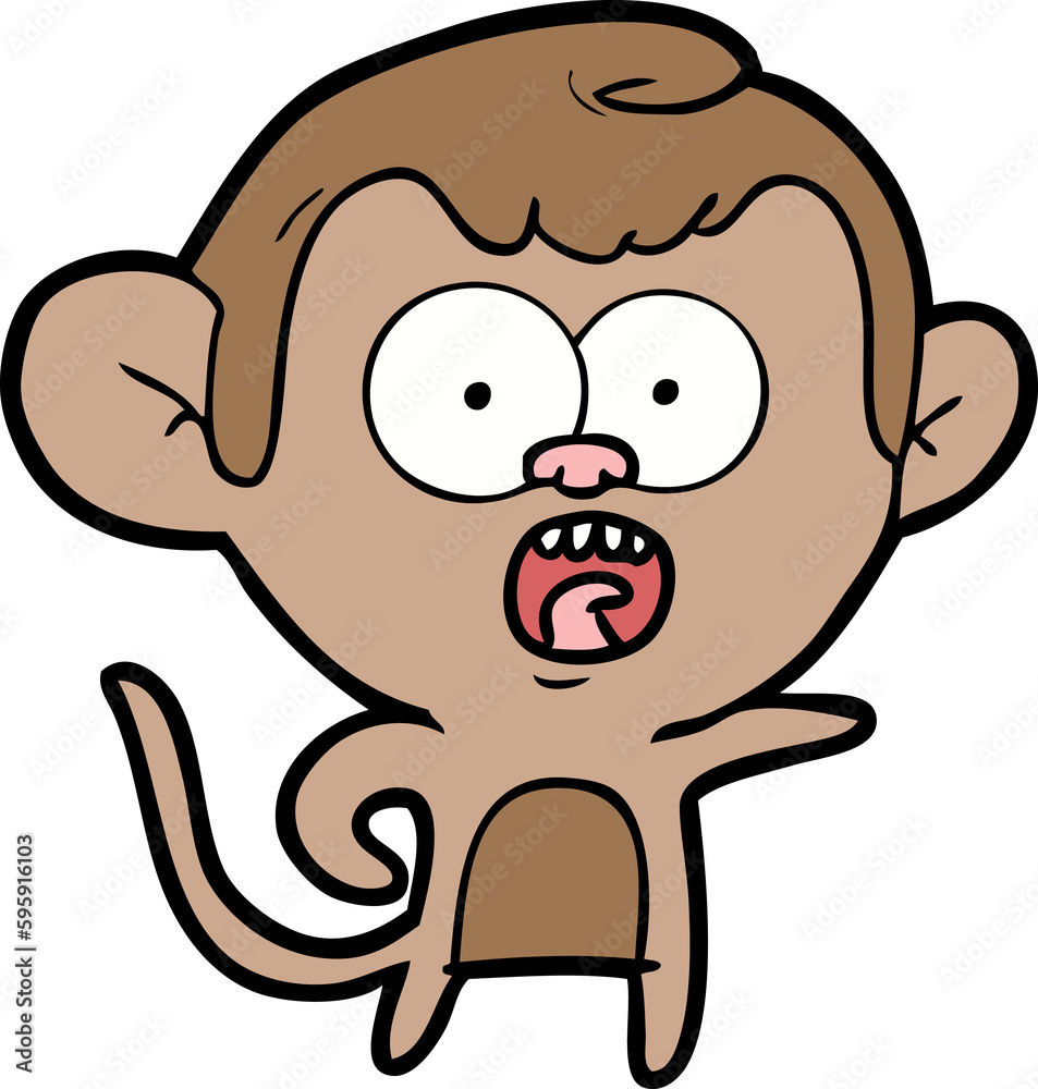 cartoon shocked monkey cartoon shocked monkey