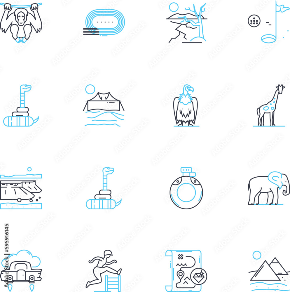 Road trip linear icons set. Adventure, Scenery, Freedom, Excitement, Exploration, Journey, Wanderlust line vector and concept signs. Discovery,Route,Highway outline illustrations Road trip linear icons set. Adventure, Scenery, Freedom, Excitement, Exploration, Journey, Wanderlust line vector and concept signs. Discovery,Route,Highway outline illustrations
