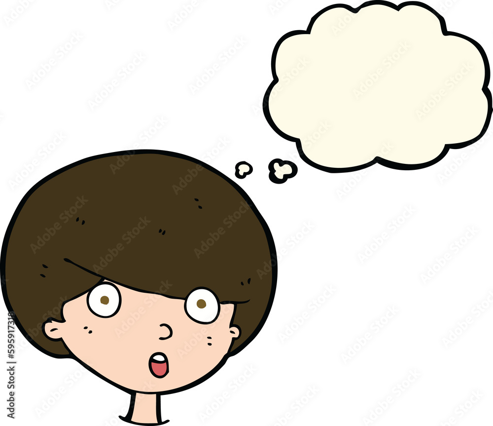 cartoon surprised boy with thought bubble cartoon surprised boy with thought bubble